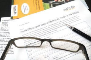 Bestellformular für die Datenübersicht der SCHUFA AG